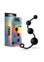 Anal Adventures Platinum Silicone X-Large Anal Beads - Black