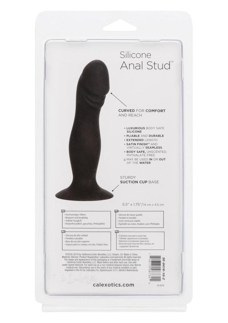 Anal Stud Silicone Probe - Black - 5.5in