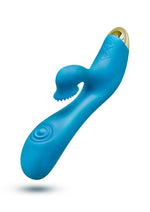 Aria Arousing AF Rechargeable Silicone Rabbit Vibrator - Blue