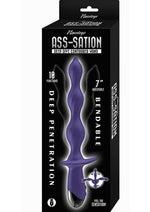 Ass-Sation Deep Dive Contoured Wand Rechargeable Silicone Anal Probe - Purple