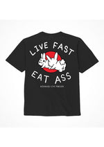 Assholes Live Forever Live Fast Eat Ass T-Shirt - Black - Medium