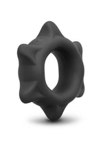B-Vibe Flex Ring Spike Silicone Cock Ring - Black