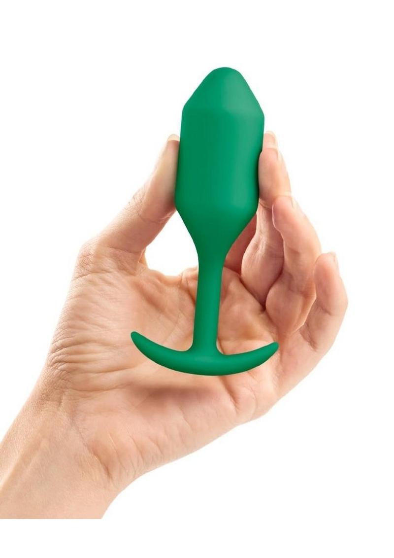 B-Vibe Snug Plug 2 Silicone Weighted Anal Plug - Green