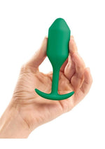 B-Vibe Snug Plug 2 Silicone Weighted Anal Plug - Green