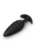 B-Vibe Twist Texture Silicone Plug - Black