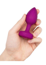 B-Vibe Vibrating Jewel Plug Rechargeable Silicone Anal Plug with Remote - Fuchsia - Medium/Small