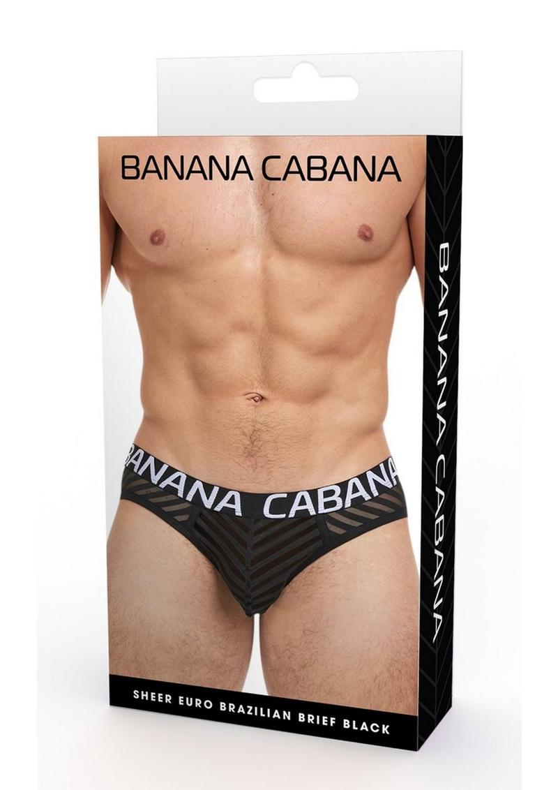 Banana Cabana Sheer Bikini L/XL - Black