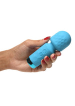 Bang! 10x Mini Silicone Rechargeable Wand - Blue