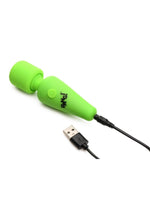 Bang! Glow In The Dark Rechargeable Silicone Mini Wand - Glow In The Dark/Green
