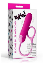 Bang Silicone Rechargeable Bullet with Retrieval Cord - Pink
