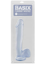 Basix Rubber Works Dong with Suction Cup - Clear - 12in