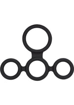 Big Man's Spreader Silicone Cock Ring - Black