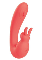 Blaze Bunny Thumper Rechargeable Silicone Vibrator - Coral/Orange