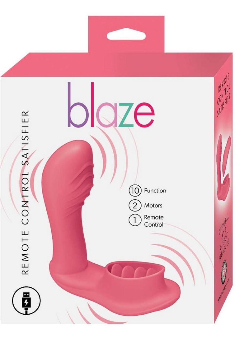Blaze Remote Control Satisfier Rechargeable Silicone Mini Vibrator