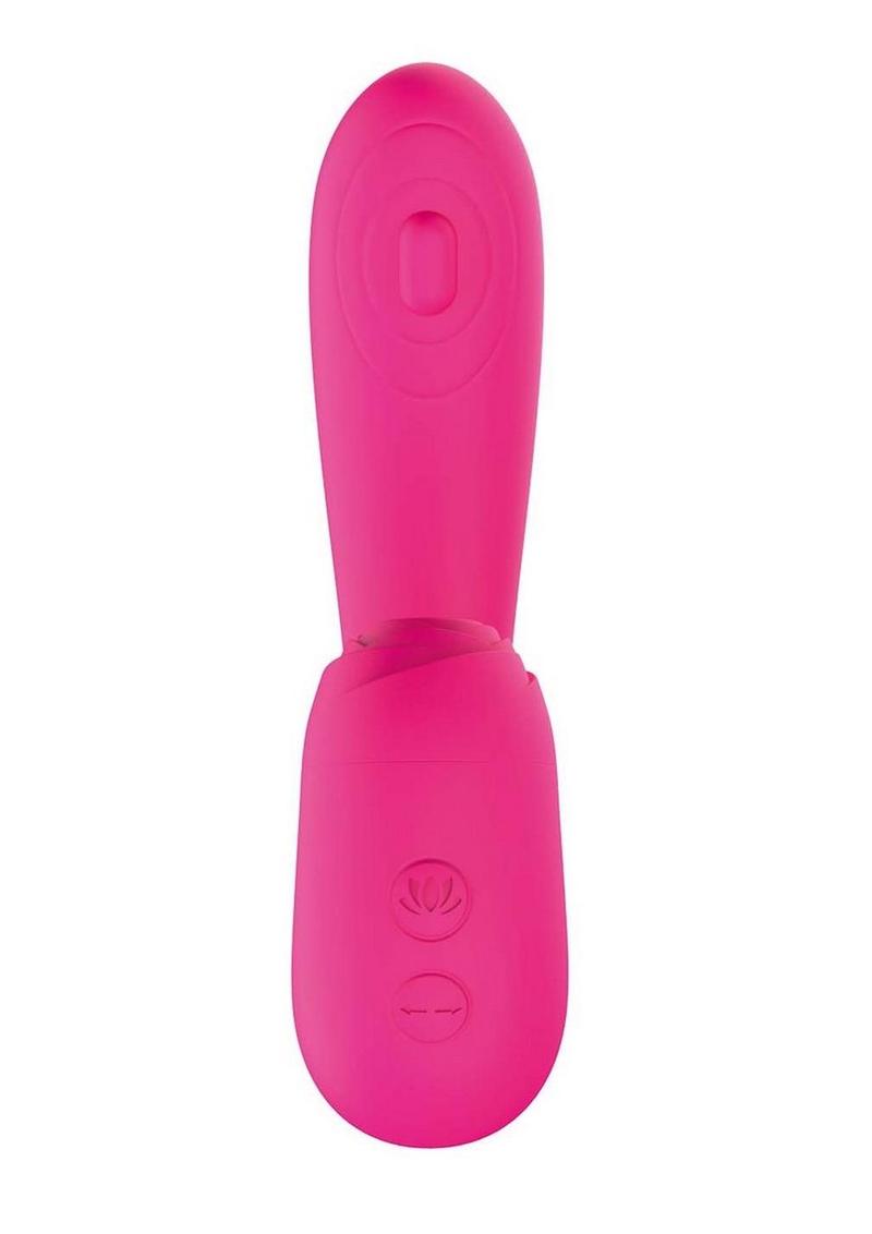 Blaze Suction Thumper Rechargeable Silicone Vibrator Clitoral Stimulator - Pink