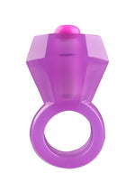 Bling Pop Vibrating Cock Ring - Purple