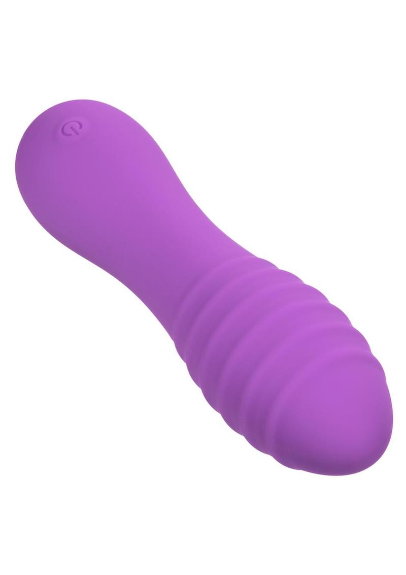 Bliss Liquid Silicone Ripple Rechargeable Vibrator with Clitoral Stimulator