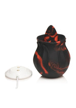 Bloomgasm Black Kiss Rimming Rose Rechargeable Silicone Clitoral Vibrator