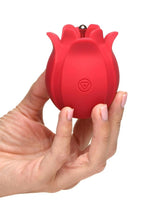 Bloomgasm Orchids Wild Rechargeable Silicone Vibrating Pinpoint Rose Tickler - Red
