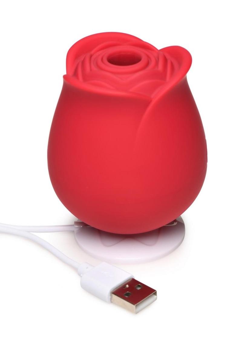 Bloomgasm The Perfect Rose Rechargeable Silicone Clitoral Stimulator - Red