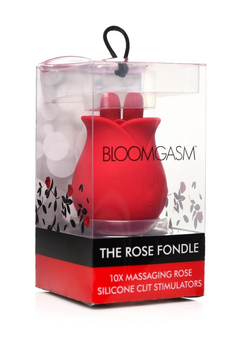 Bloomgasm The Rose Fondle 10x Silicone Rechargeable Massaging Rose Clit Stimulator