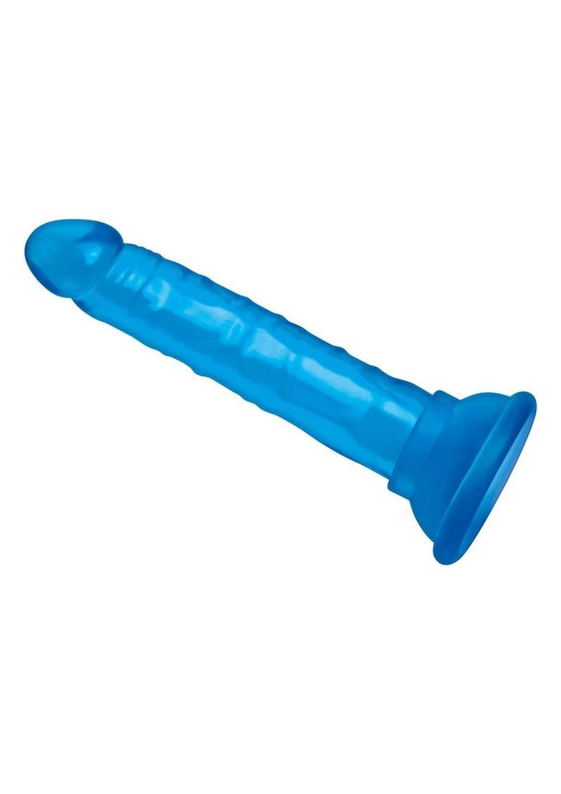 Blue Line Suction Cup Anal Dildo - Blue - 5.75in