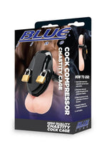Blueline Cock Compressor Chastity Cage - Black