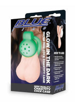 Blueline Glow In The Dark Micro Mini Cock Chastity Cage - Glow In The Dark