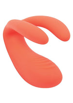 Bodywand Id Bridge Rechargeable Silicone Vibrator with Clitoral Stimulator - Orange