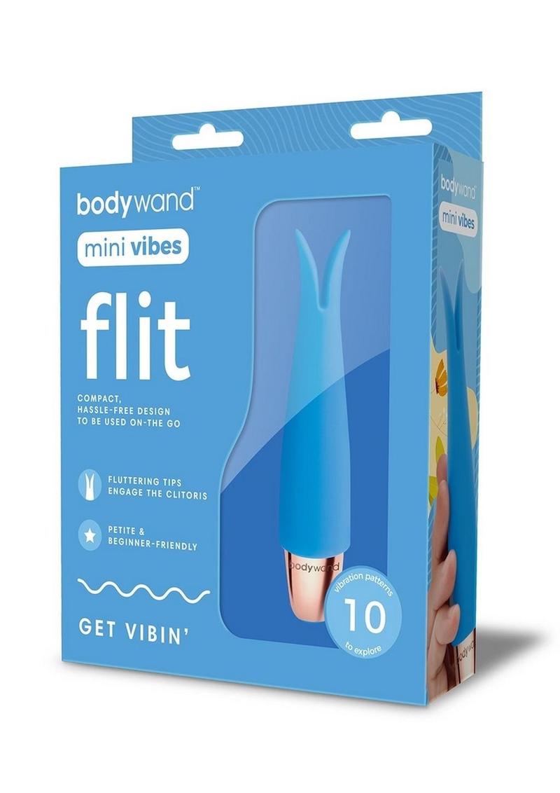 Bodywand Mini Vibes Flit Rechargeable Silicone Clitoral Stimulator - Blue