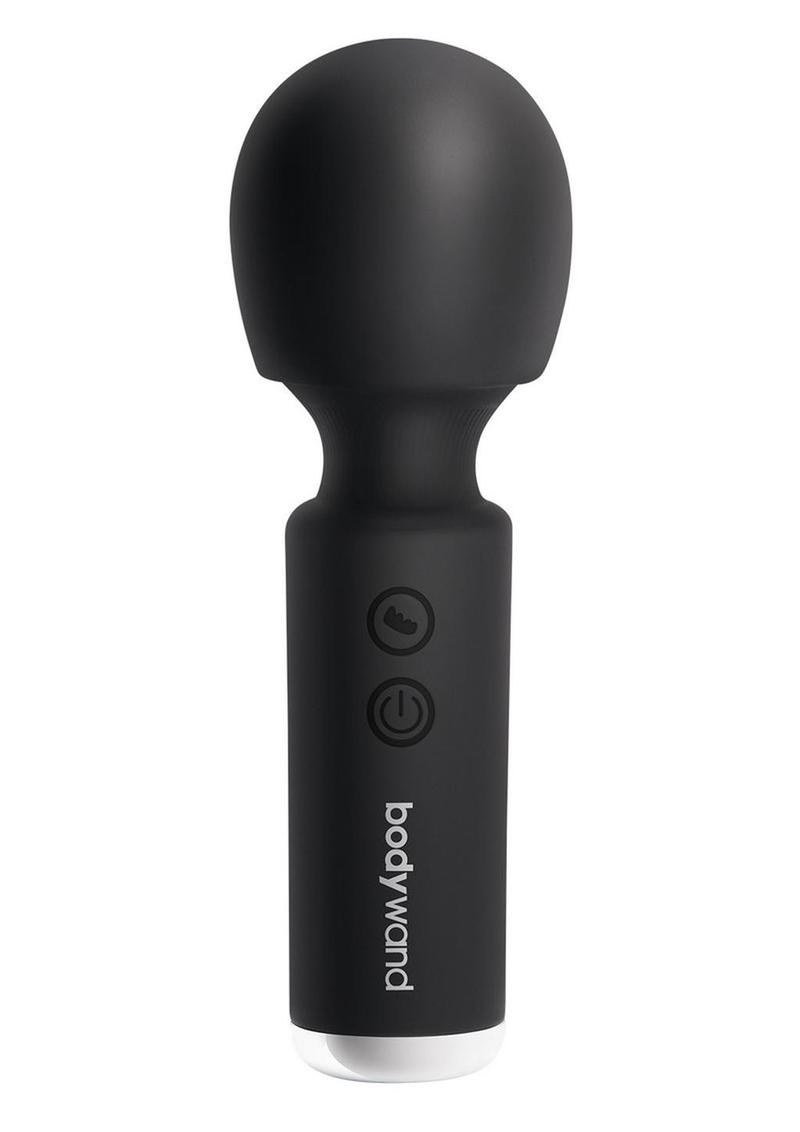 Bodywand Power Wand Rechargeable Silicone Wand Massager - Black - 4.5in