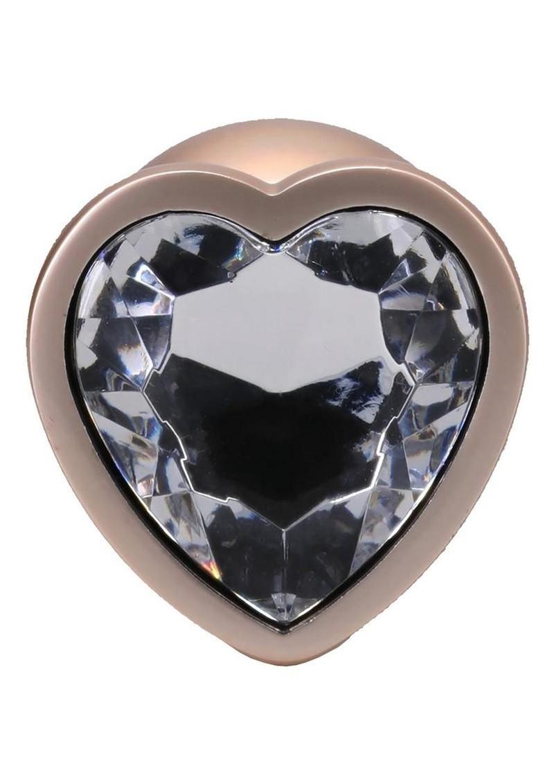 Booty Bling Heart Diamond Jeweled Wearable Metal Plug