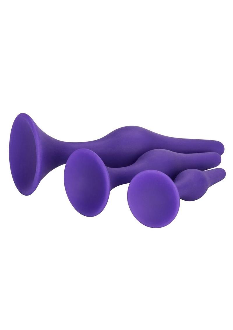 Booty Call Booty Trainer Starter Kit Silicone Anal Plugs 3 Assorted Sizes - Purple