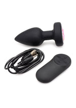 Booty Sparks 28x Rechargeable Silicone Vibrating Gem Anal Plug with Remote Control