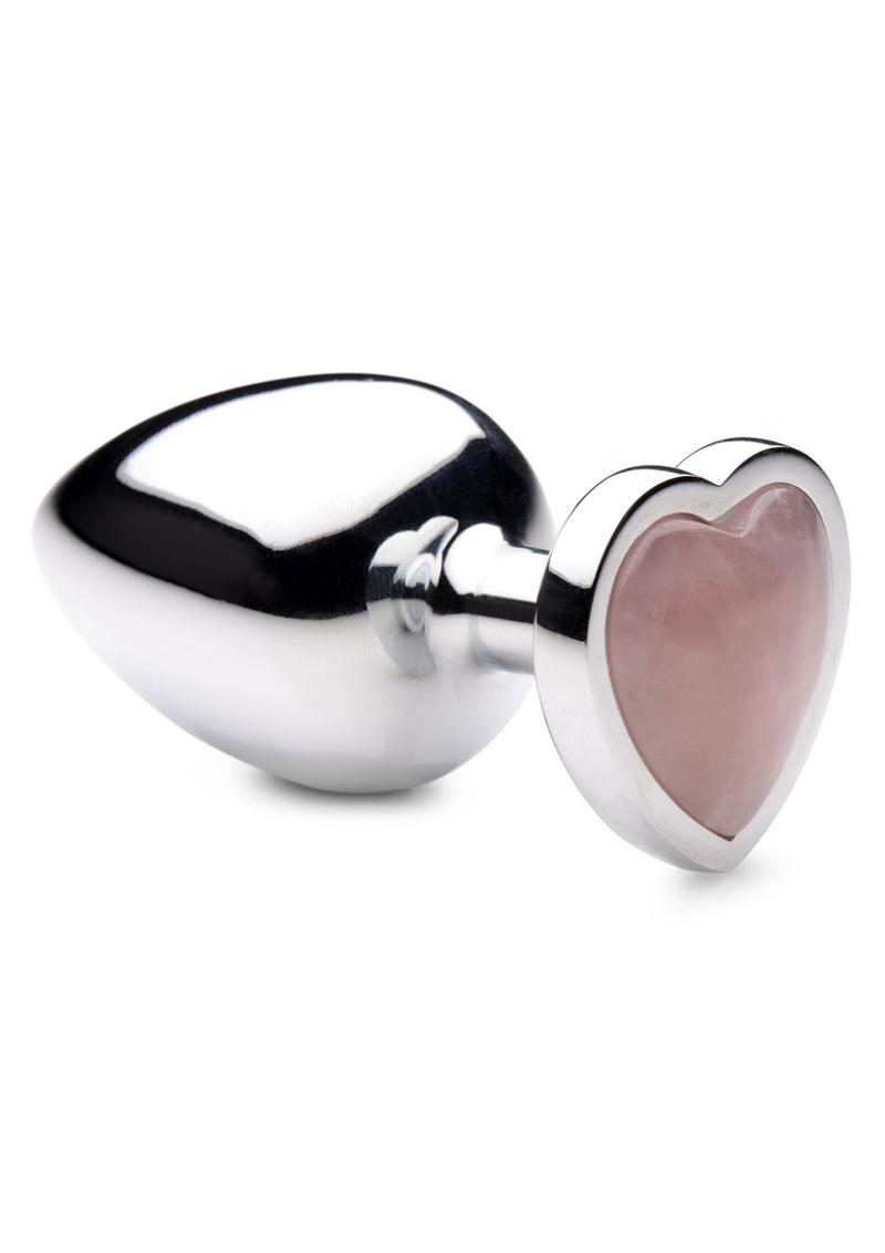 Booty Sparks Gemstones Rose Quartz Heart Anal Plug