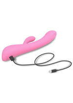 Bunny and Clyde Rechargeable Silicone Rabbit Vibrator - Pink/Pink Passion