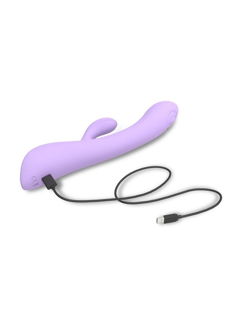 Bunny and Clyde Rechargeable Silicone Rabbit Vibrator - Purple/Viva Mauve