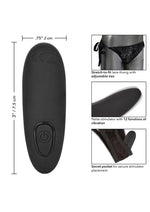 Calexotics Silicone Rechargeable Lace Thong Panty Vibe with Remote Control - Black - 3 Pieces