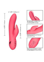 California Dreaming San Francisco Sweetheart Silicone USB Rechargeable Multifunction Vibrator Waterproof - Pink