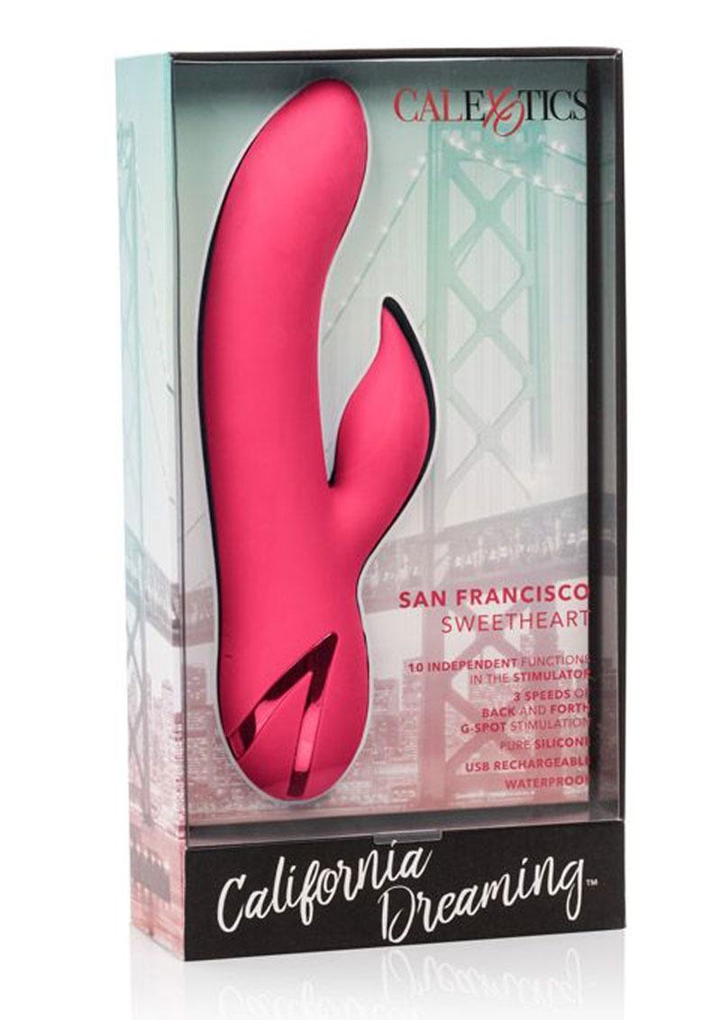 California Dreaming San Francisco Sweetheart Silicone USB Rechargeable Multifunction Vibrator Waterproof