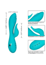 California Dreaming Santa Monica Starlet Rechargeable Silicone Thumping Vibrator - Blue