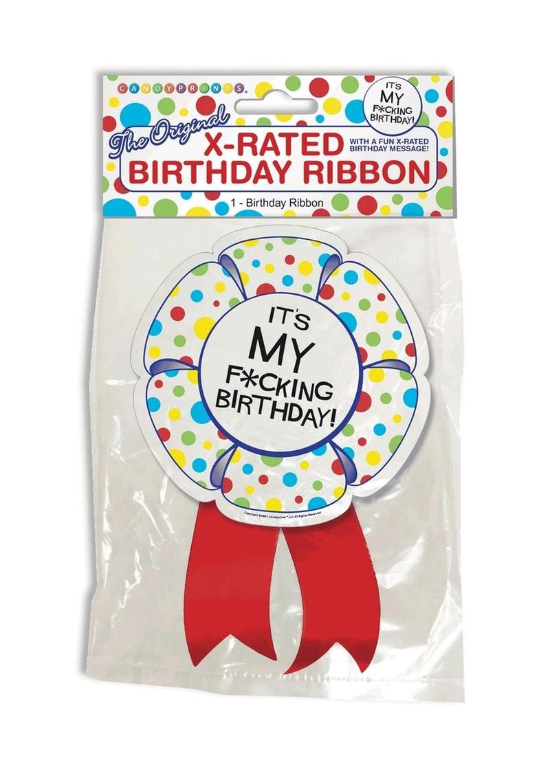 Candyprints X-Rated Birthday Ribbon Medallion