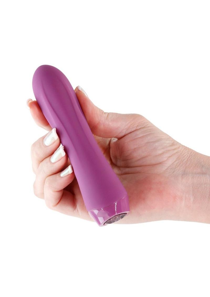 Charms Fern Rechargeable Silicone Mini Vibrator - Purple