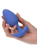 Cheeky Rechargeable Silicone Glow In The Dark Butt Plug - Blue/Glow In The Dark - Large