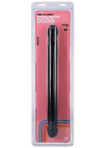 Classic Double Header Smooth Dildo - Black - 18in