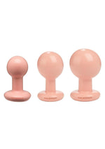 Classic Round Butt Plug - Vanilla - 3 Piece/Set