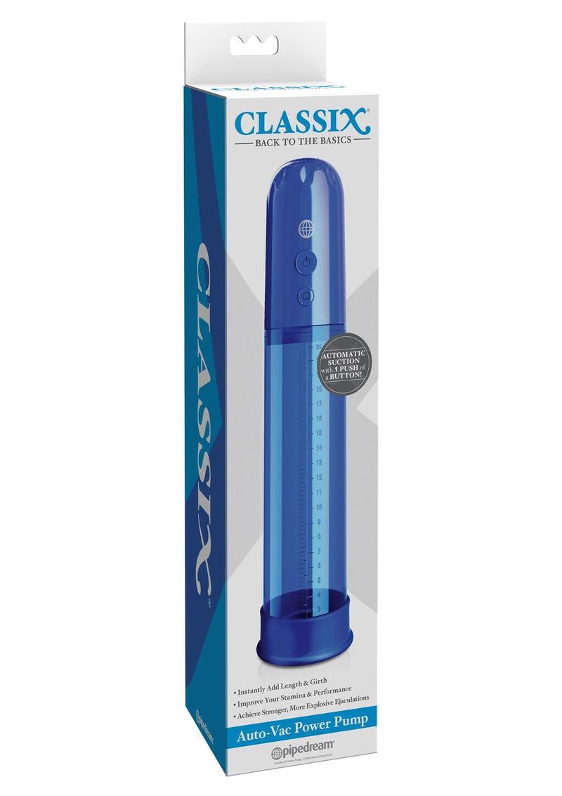 Classix Auto-Vac Power Pump Penis Enlargement System - Blue