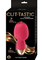 Clit-Tastic Intense Dual Massager Rechargeable Silicone Vibrator with Clitoral Stimulator