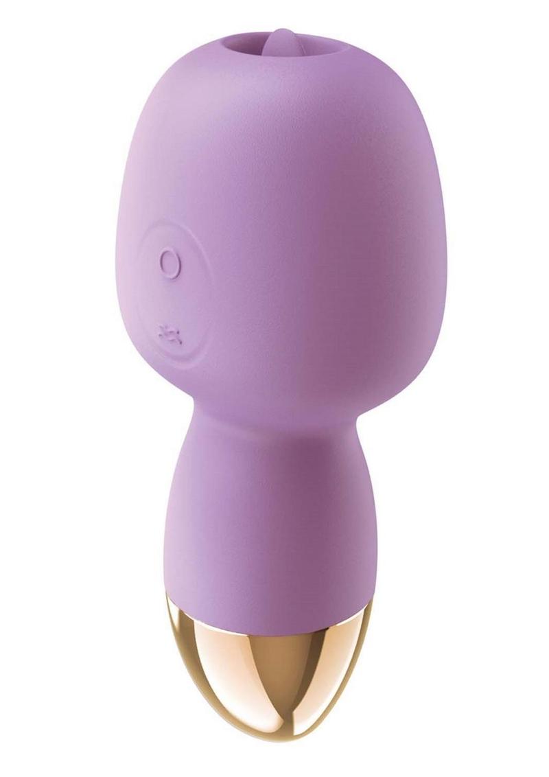 Clit-Tastic Intense Dual Massager Rechargeable Silicone Vibrator with Clitoral Stimulator