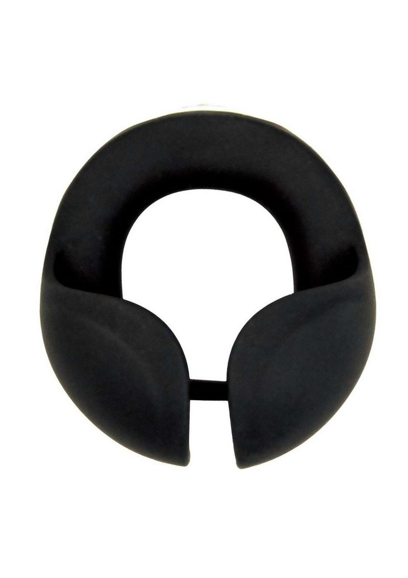 Cockpower Scrotum Hugger Rechargeable Silicone Cock Ring - Black